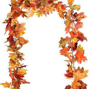 2-Pack Fall Garland, 5.9ft Maple Leaf Vine for Autumn &‎ Thanksgiving Decor
